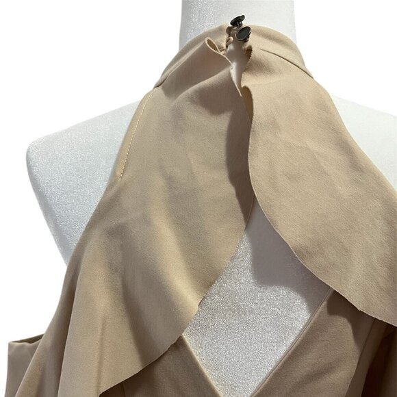 Free People Womens Cocktail Dress Sweet Talk Off The Shoulder Mini Taupe Size S - Picture 9 of 14